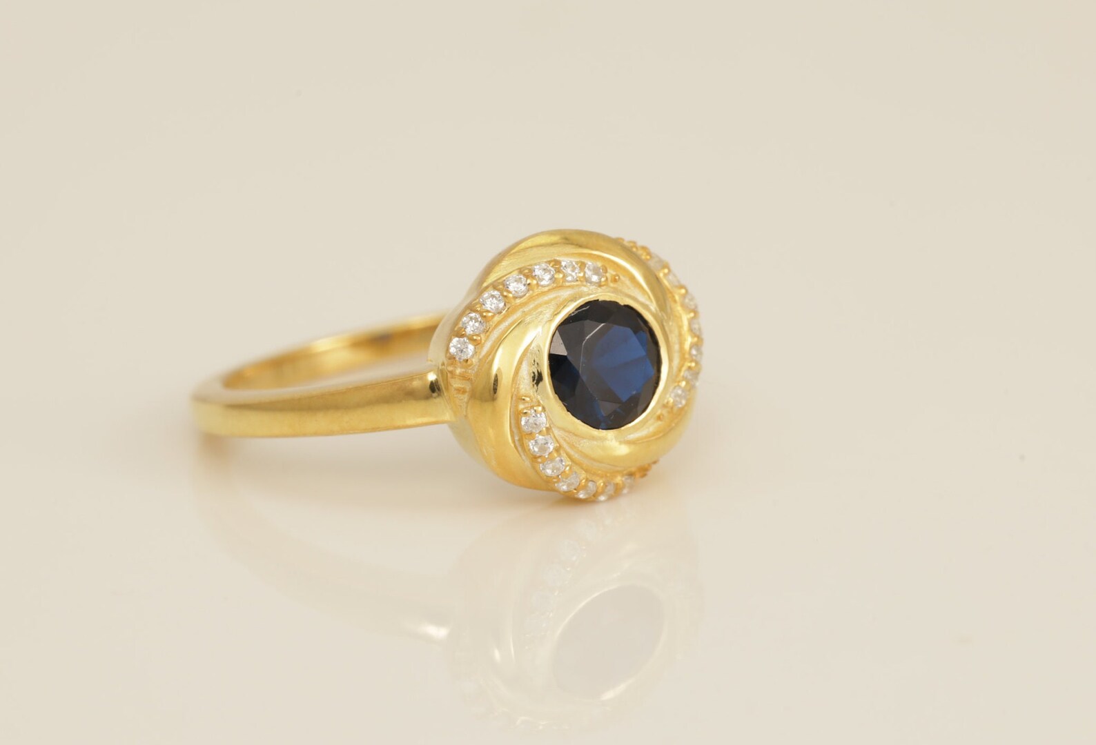 Blue Sapphire Engagement Ring, Channel Set Diamond Halo Blue Sapphire Ring, September Birthstone Ring, Anniversary Ring